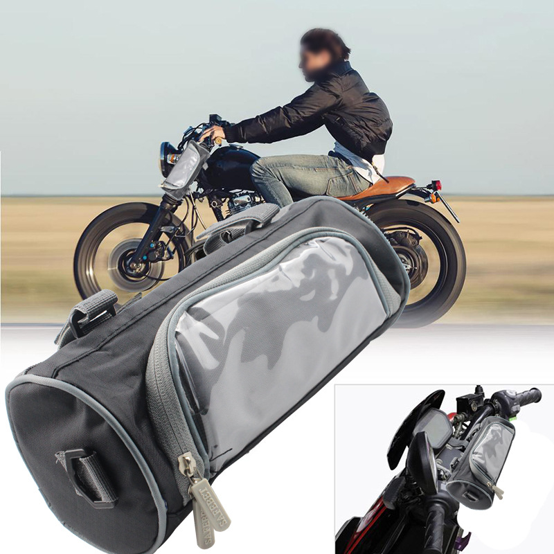 IDS Motorcycle Handlebar Bag Removable Shoulder Strap Waterproof Motorcycle Storage Bag Small Motorcycle Handlebar Bag